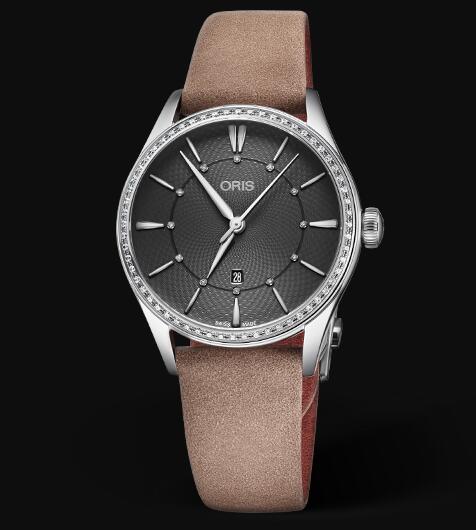 Review Oris Artelier Date Diamonds 33mm Replica Watch 01 561 7724 4953-07 5 17 33FC - Click Image to Close